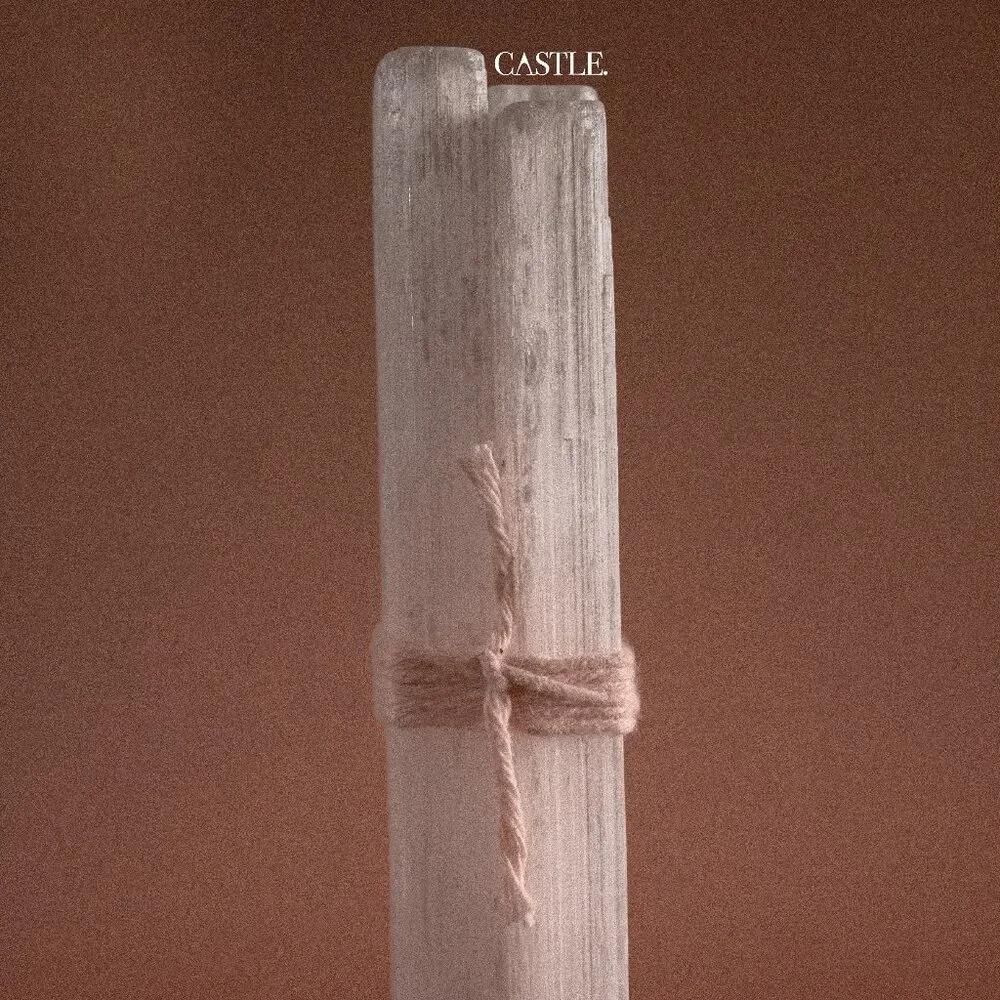 CASTLE. Selenite Crystal Bundle Set of 3
